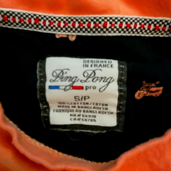 Ping Pong Pro Light Orange Motorcycle T-Shirt - Picture 3 of 3